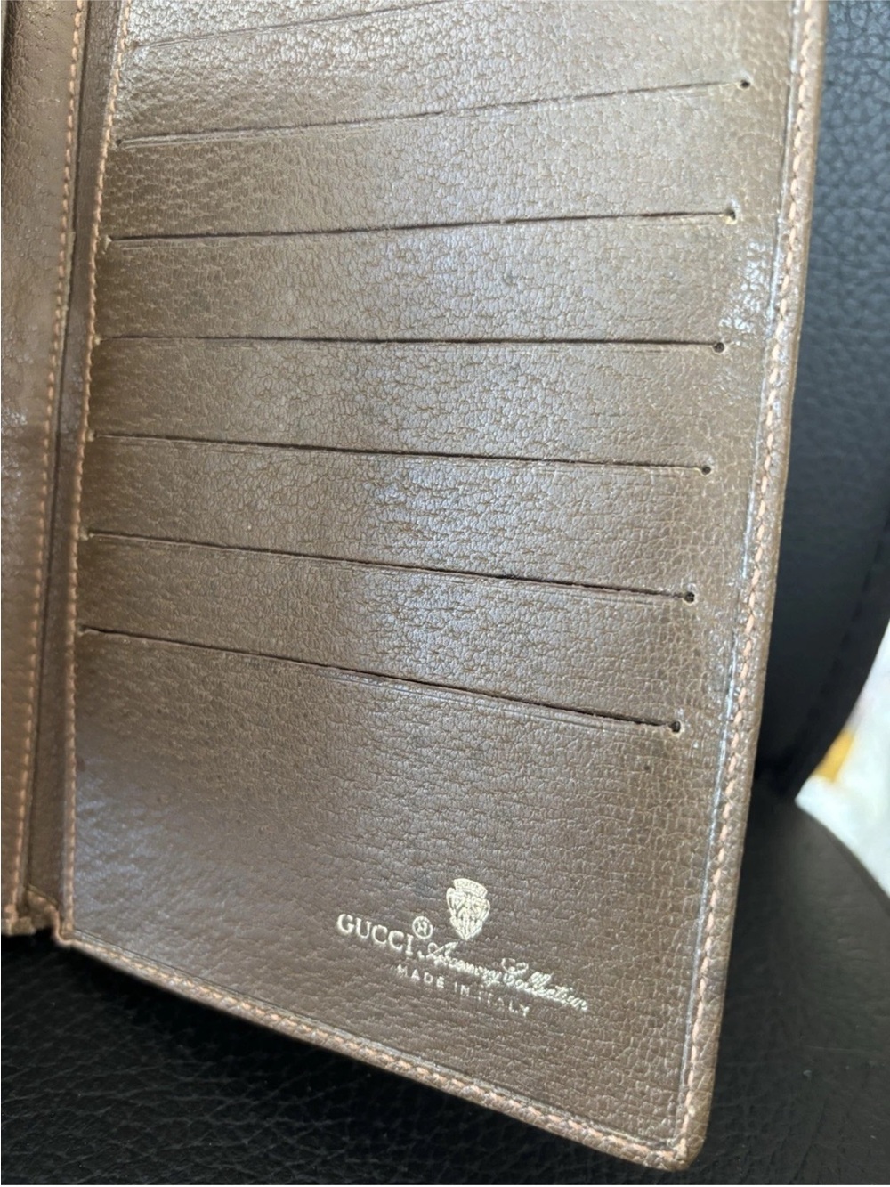 Gucci Brown Leather Card Holder Wallet - Picture 3 of 6